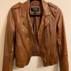 Zara Trafaluc Authentic Leather Jacket